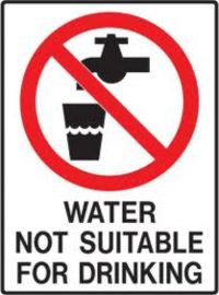 NOT SUITABLE FOR DRINKING